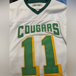 White and Green Cougars Jersey